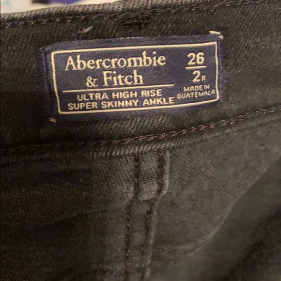 Abercrombie & Fitch sz 26 r lace up black denim - Picture 3 of 3